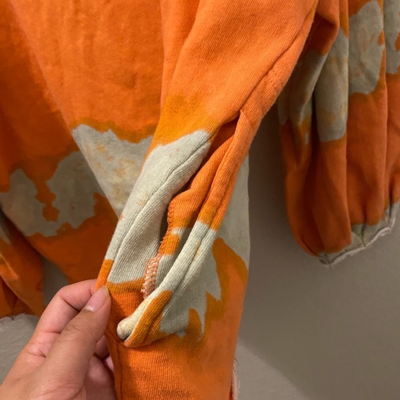 Free People Feels Right Pullover in Orange Tie Dye, Oversized, Slouchy, Size S - Picture 8 of 8